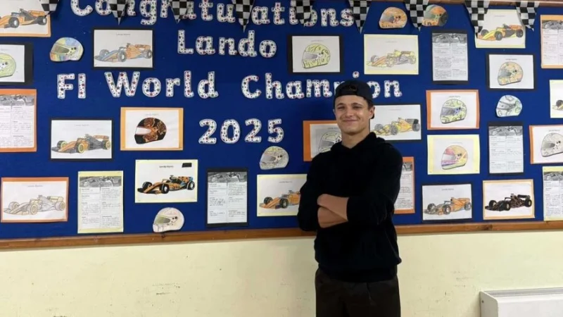 &laquo;Возможно всё&raquo;. Ландо Норрис нанёс визит в свою бывшую школу