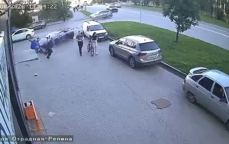  Камера запечатлела момент ДТП с участием Lamborghini&nbsp;в Екатеринбурге