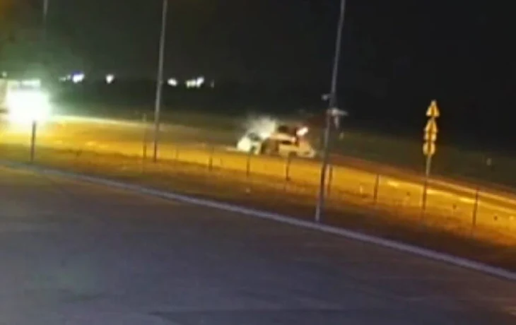  Камера запечатлела момент жесткого ДТП с участием автомобиля и мотоцикла на Кубани