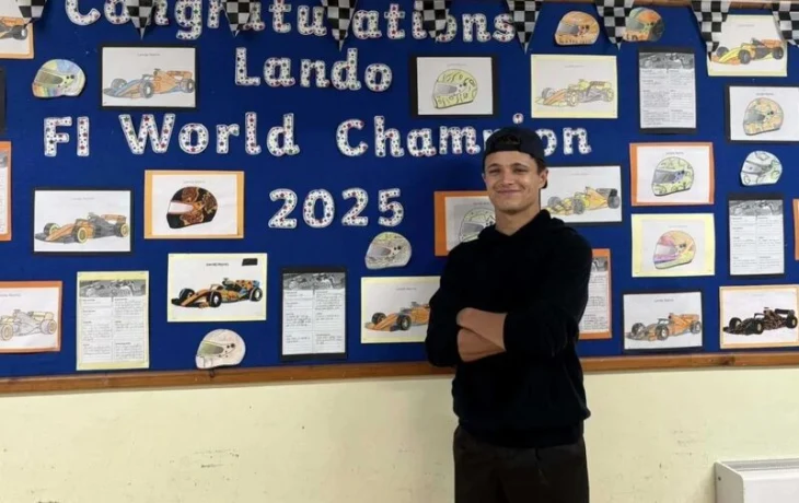 &laquo;Возможно всё&raquo;. Ландо Норрис нанёс визит в свою бывшую школу