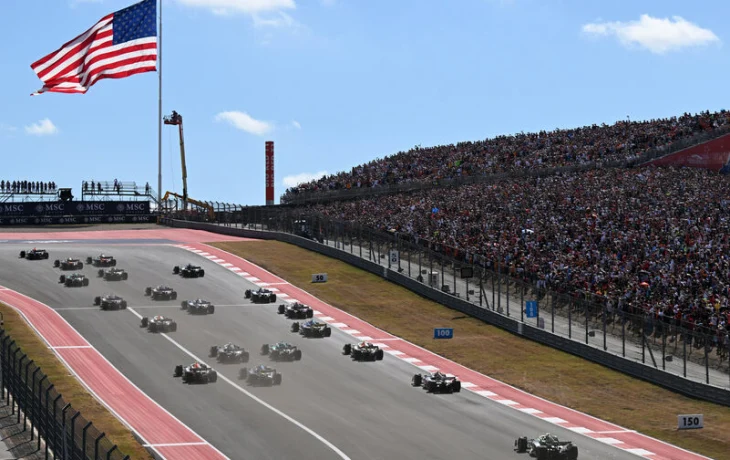 Стартовая решетка основной гонки Формулы 1 в США. Начало трансляции в 22:00 по мск