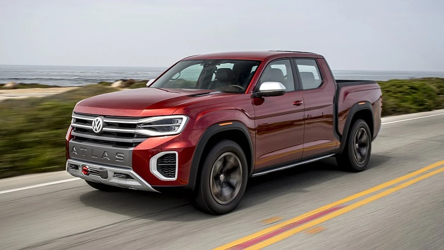 На фото: концепт Volkswagen Atlas Tanoak, так и не ставший серийным пикапом