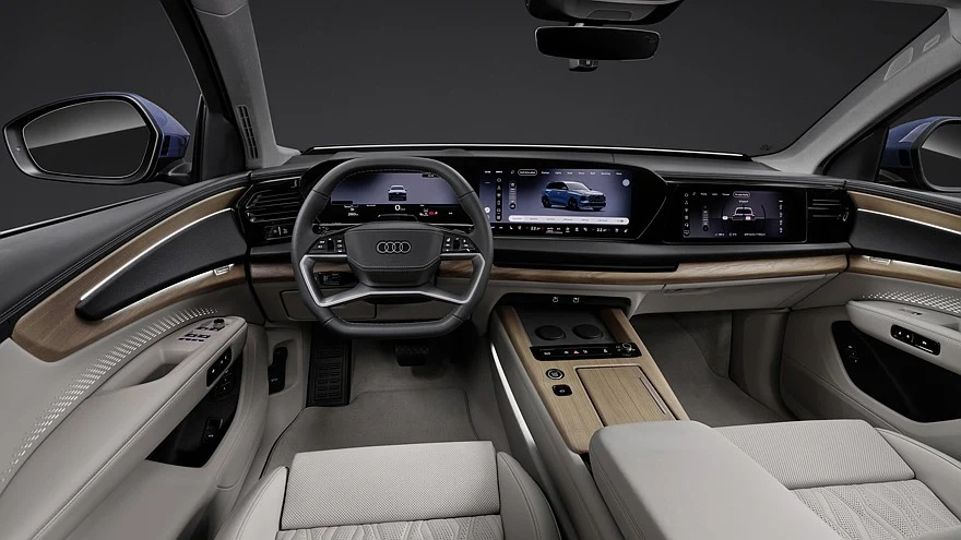На фото: салон Audi Q7 третьего поколения (версии для Европы)