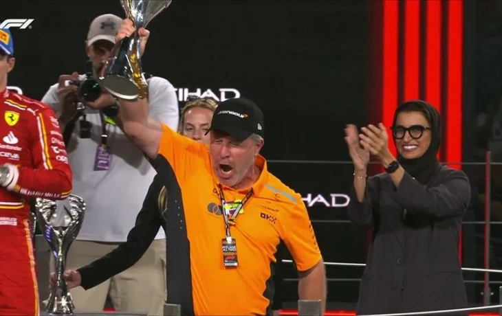 «Просто замечательно». Браун подколол Ферстаппена, поздравляя Норриса с победой